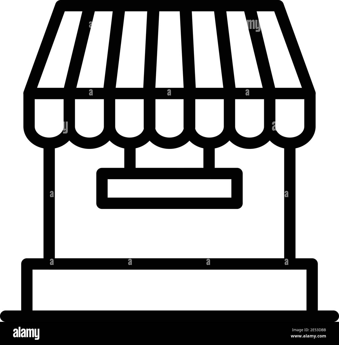 Icône de vendeur flottant. Contour flottant vendeur vecteur icône pour la conception de Web isolé sur fond blanc Illustration de Vecteur