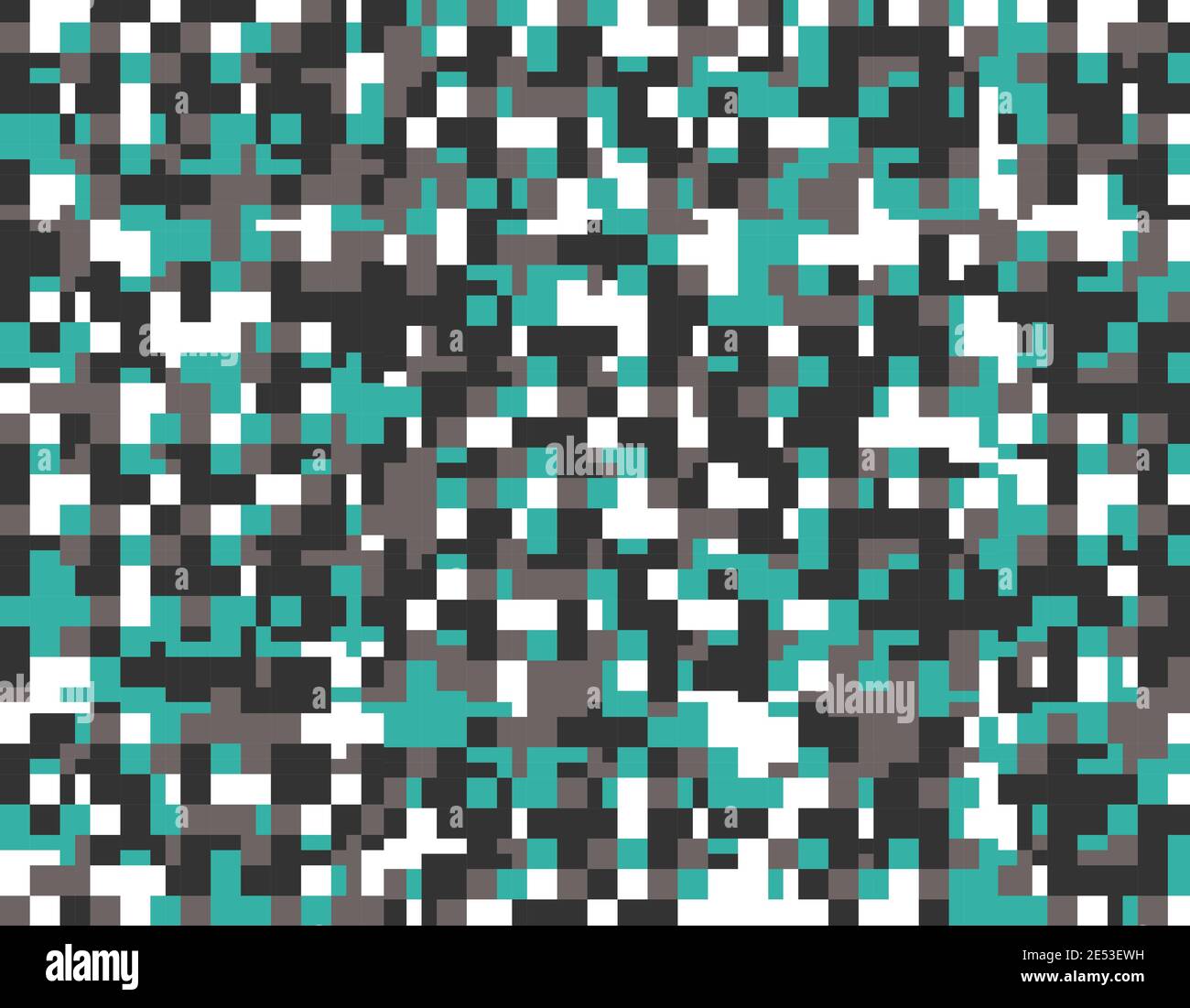 Motif camouflage turquoise gris tendance avec pixels Illustration de Vecteur