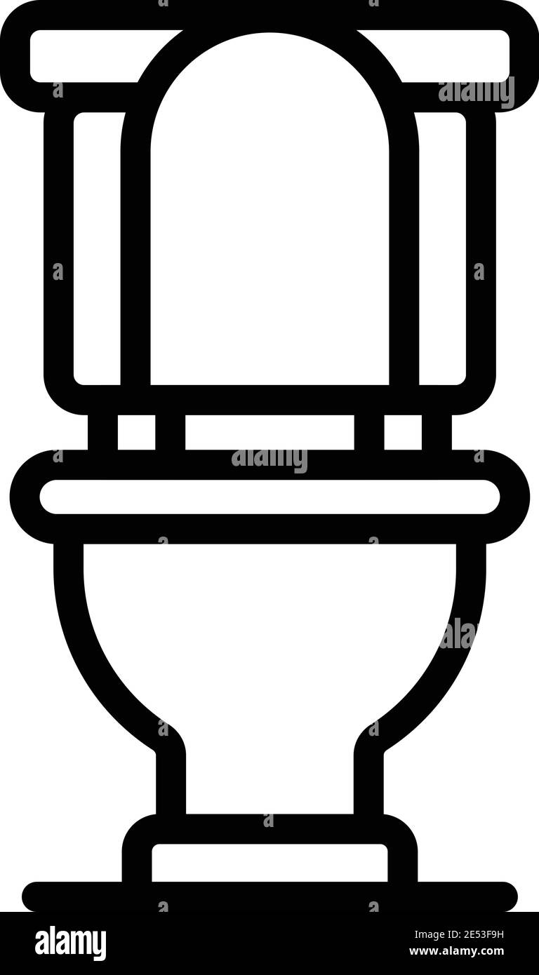 Icône d'égout de toilettes. Contour de l'icône de vecteur d'eaux usées sanitaires pour la conception de sites Web isolés sur fond blanc Illustration de Vecteur