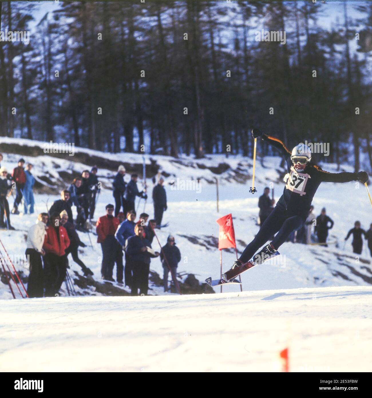 Skieur allemand Alfred Hagn, Criterium de la Premiere neige, France, 1970: . Banque D'Images