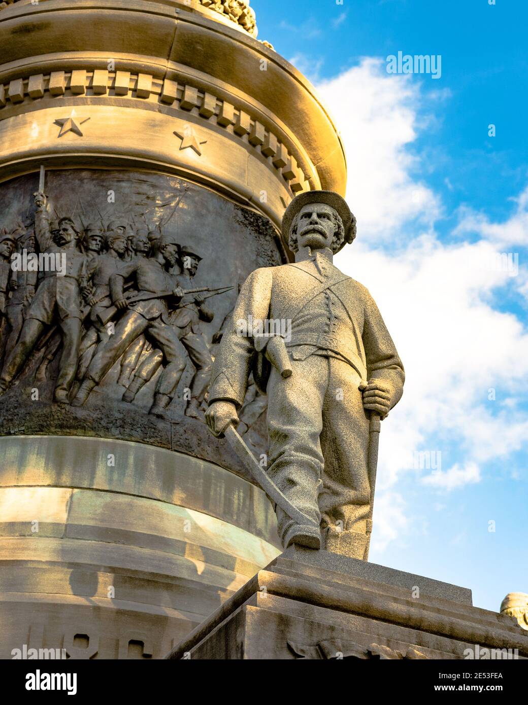 Montgomery, Alabama, États-Unis - 18 mars 2017 : statue d'un soldat de cavalerie, faisant partie du monument confédéré de l'Alabama sur Capitol Hill à Montgomery, Alabam Banque D'Images