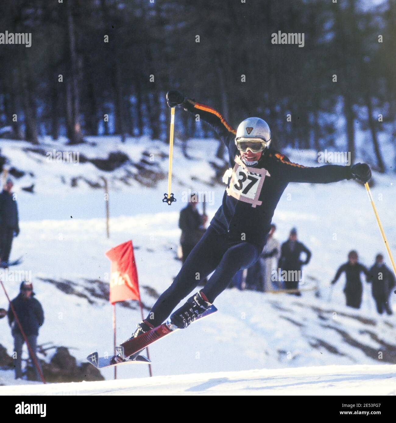 Skieur allemand Alfred Hagn, Criterium de la Premiere neige, France, 1970: . Banque D'Images