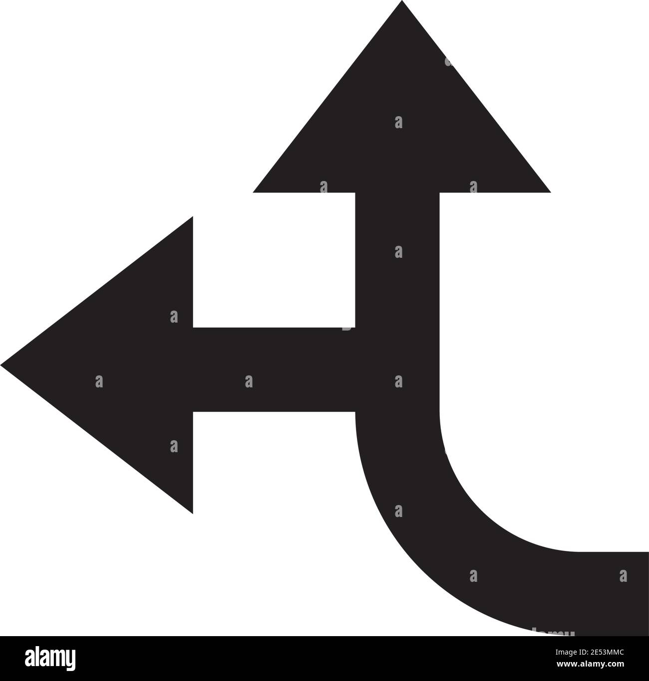 Flèche chemin icône logo design inspiration modèle vectoriel Illustration de Vecteur