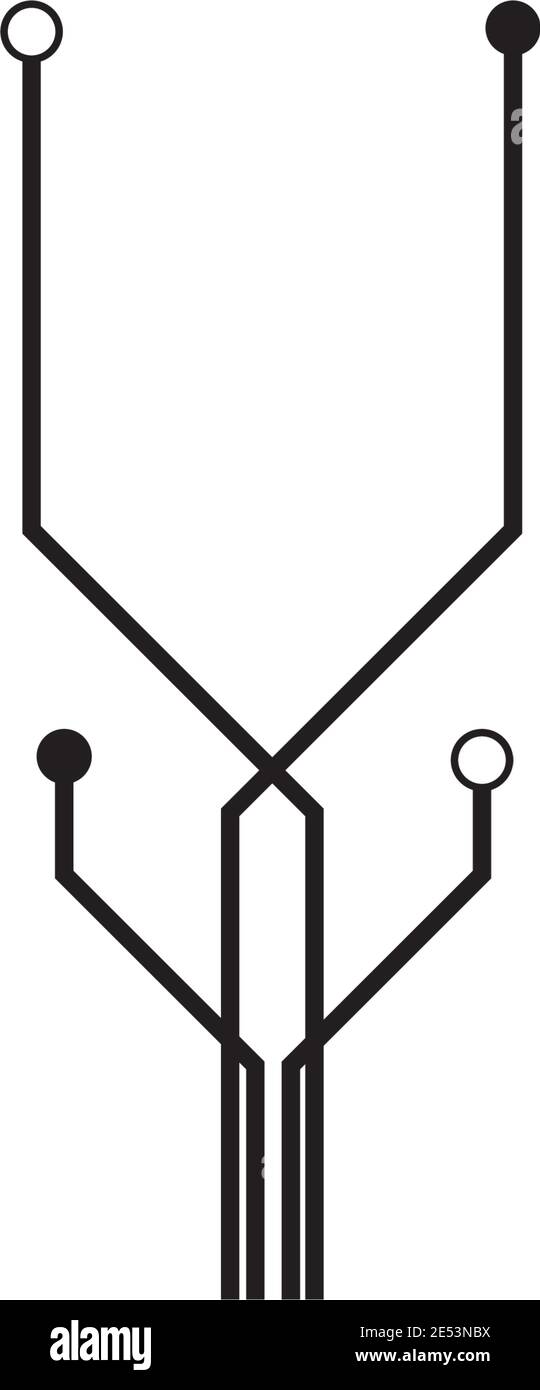 modèle de vecteur d'illustration de circuit Illustration de Vecteur