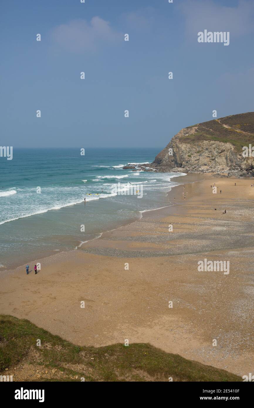 Porthtogan Cornouailles Nord Cornouailles plage de la côte du patrimoine de Cornouailles près de St Agnes Banque D'Images