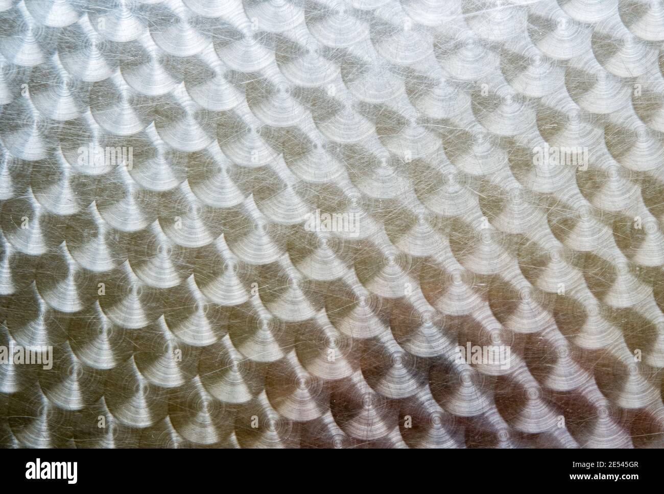 Checker Plate argent Modèle Texture Banque D'Images