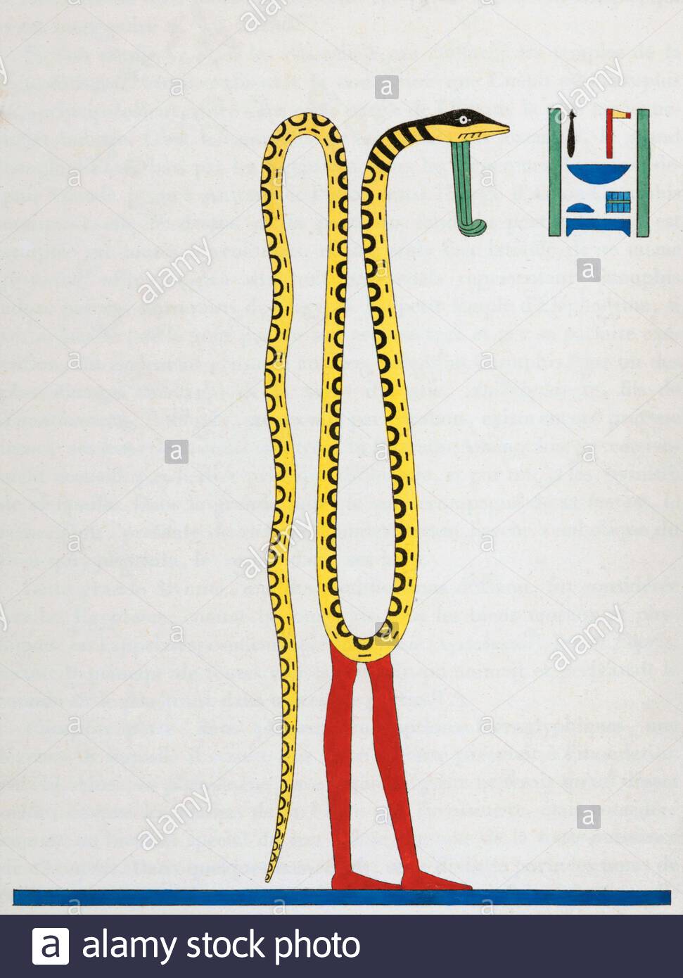 Égypte ancienne, Kneph, illustration ancienne de 1823 Banque D'Images