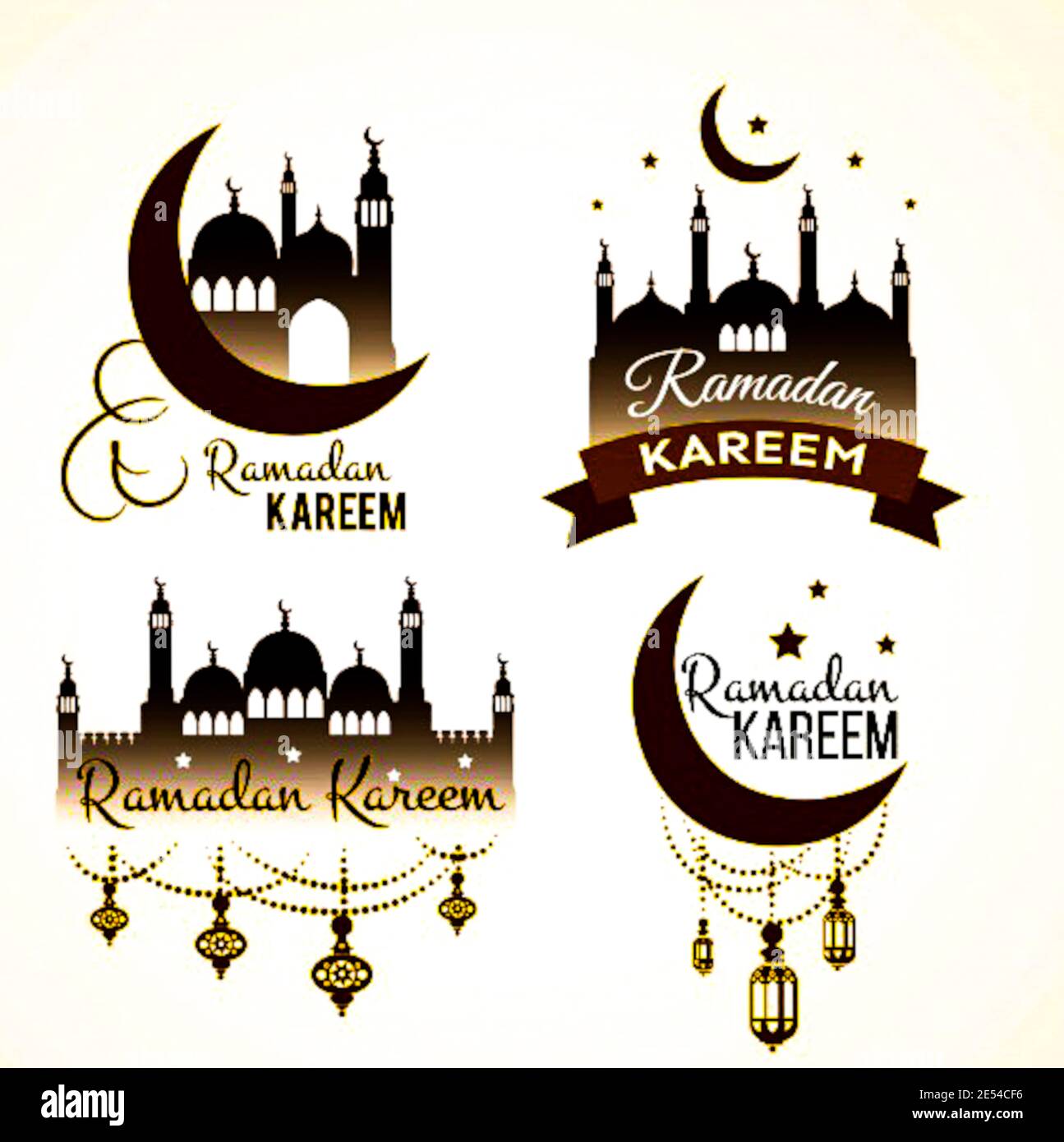 Autocollants Kareem de Ramadan Banque D'Images