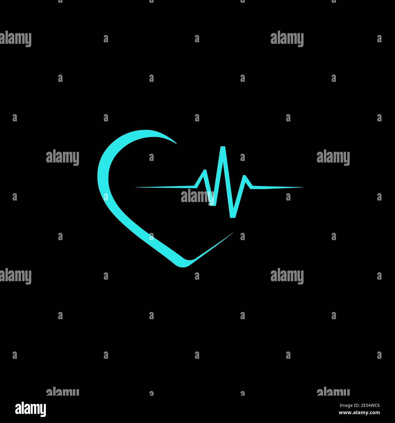 Cardiologie soins de santé cardiaque pharmacie médicale icône et symboles logo design. Illustration de Vecteur