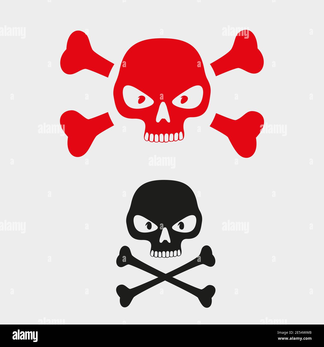 pictogramme du symbole de danger du crâne Illustration de Vecteur