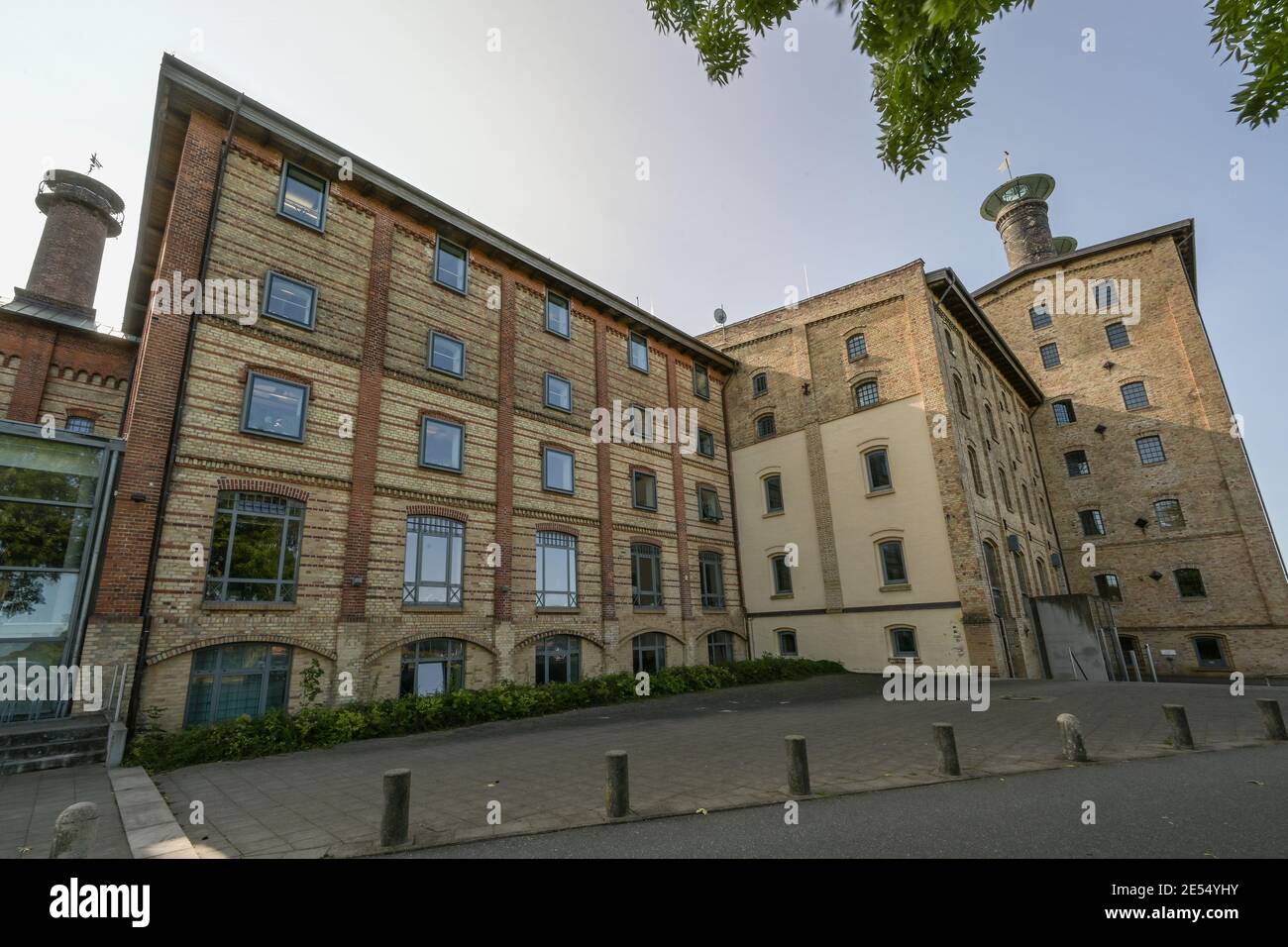 Usine de malt historique à Grevesmuehlen, maintenant le bâtiment de brique est un monument industriel et administration de district nord-ouest de Mecklenburg, Allemagne Banque D'Images