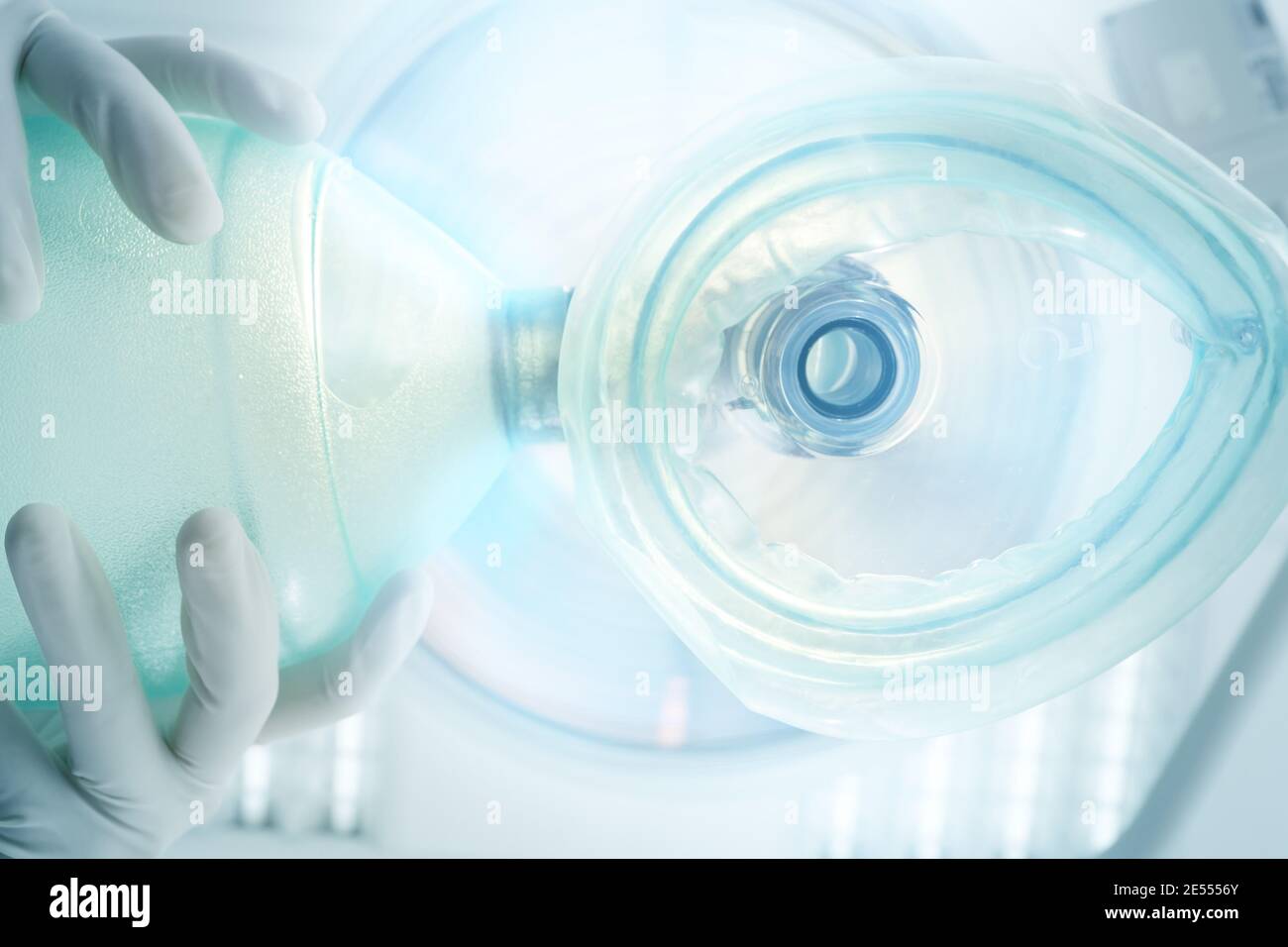 Dernière vue du patient avant l'anesthésie. Banque D'Images