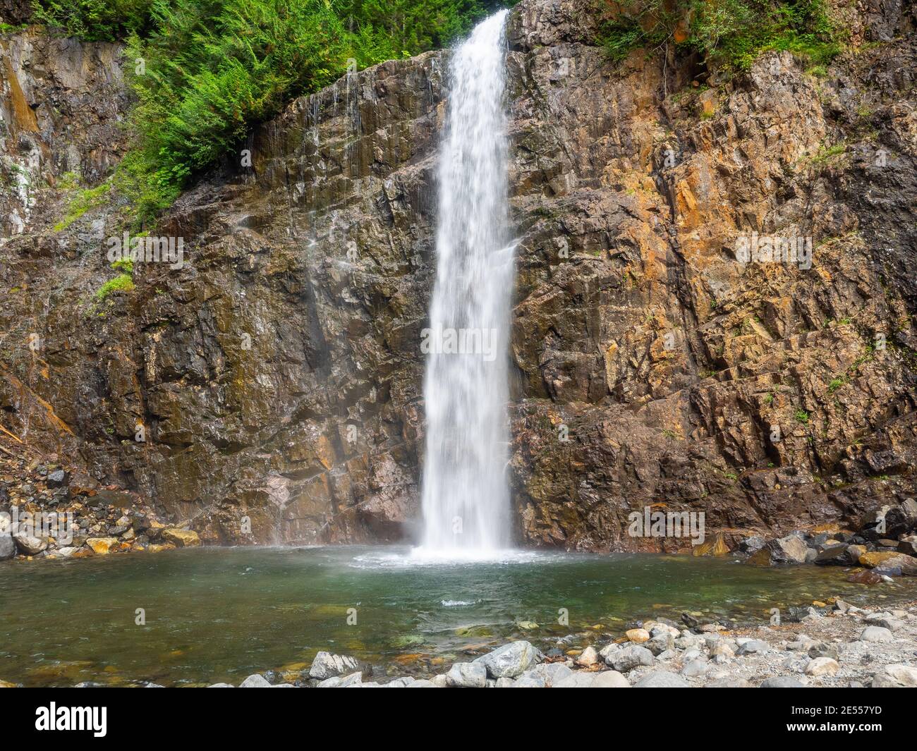 Les chutes Franklin sont une chute d'eau sur la South Fork de la rivière Snoqualmie, la première des trois principales chutes d'eau de la rivière Snoqualmie South Fork. Le f Banque D'Images