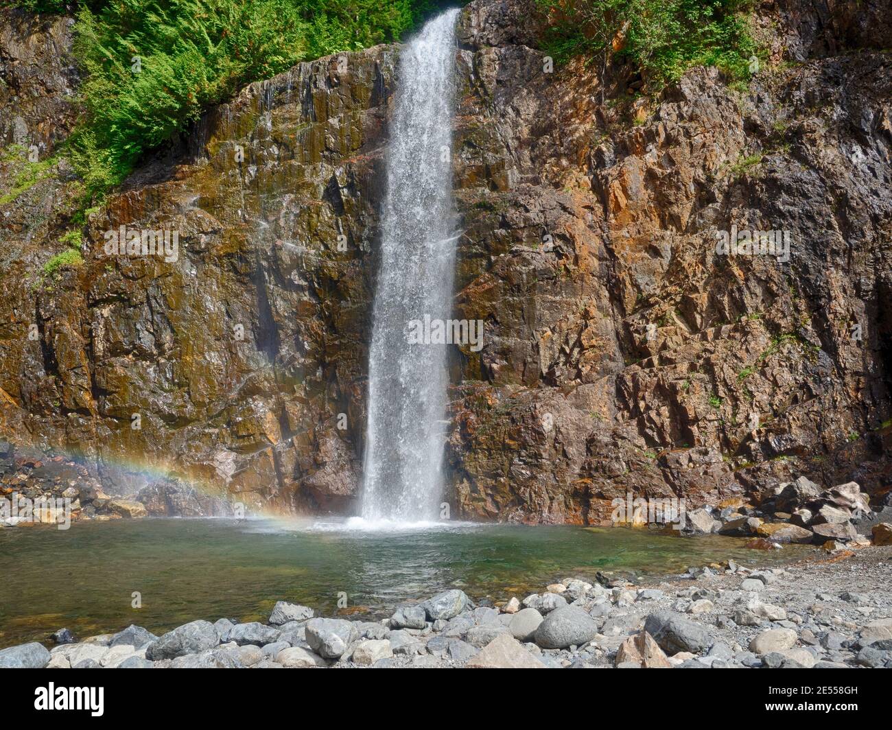 Les chutes Franklin sont une chute d'eau sur la South Fork de la rivière Snoqualmie, la première des trois principales chutes d'eau de la rivière Snoqualmie South Fork. Le f Banque D'Images