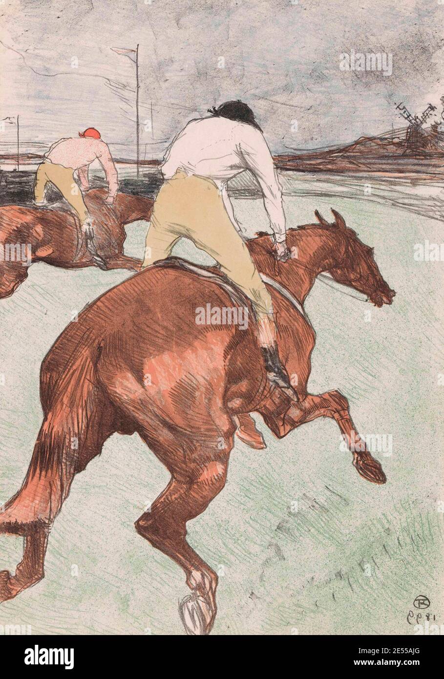 Le Jockey par Henri de Toulouse-Lautrec datant de 1899. Banque D'Images