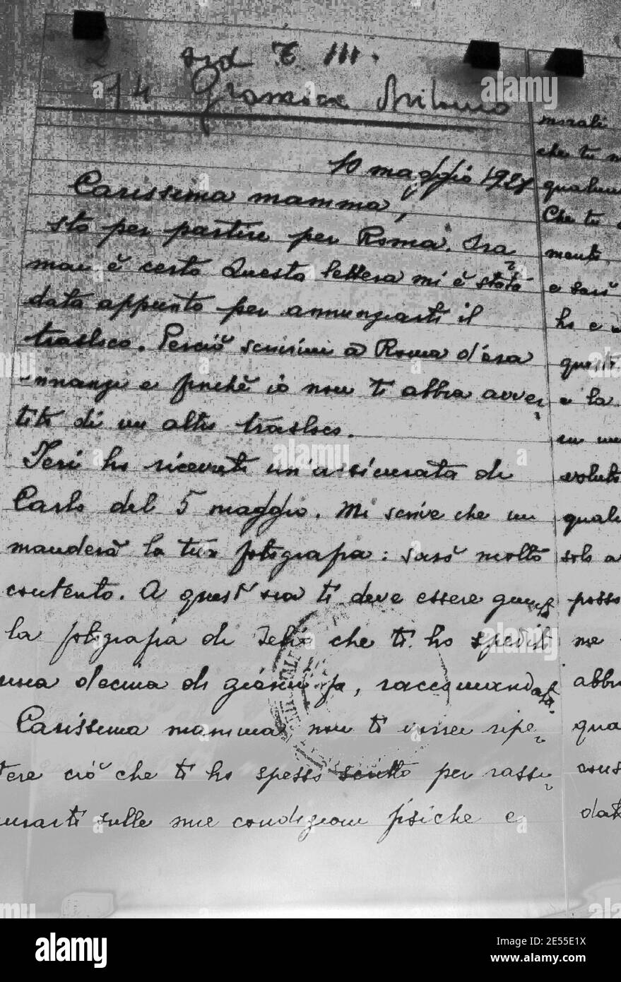Ghilarza, Sardaigne, Italie. Antonio Gramsci maison, lettre de prison à sa mère Banque D'Images