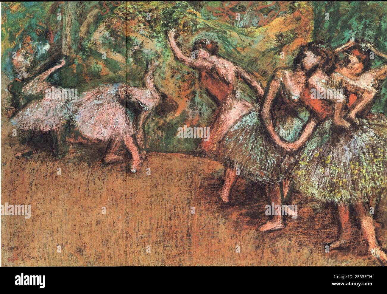 Edgar Degas.1834-1917. Scène de ballet. Pastel. Banque D'Images