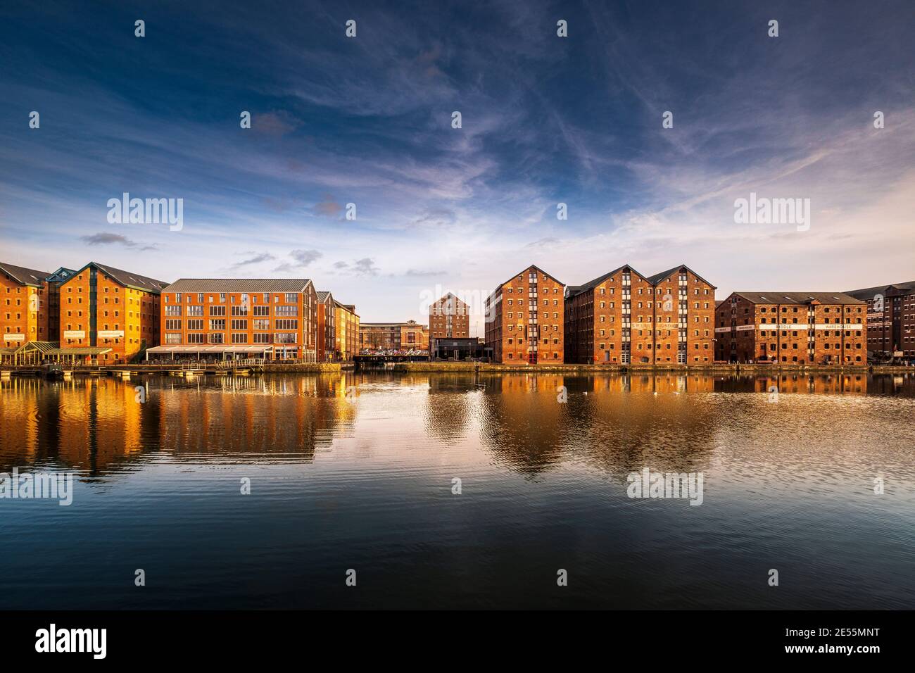 Réaffectés et nouveaux bâtiments aux quais de Gloucester. Banque D'Images