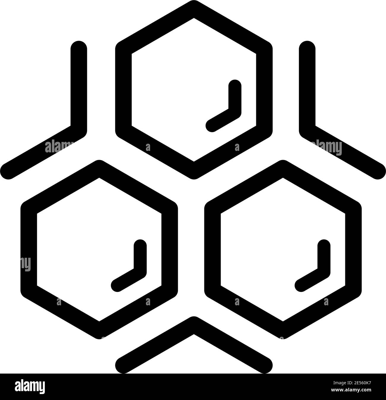 Vecteur contour icône illustration logo pour le miel, nectar d'abeille. Motif de miel composé de produit naturel sucré abeilles sauvages Honeycomb. Mangez des miels Illustration de Vecteur