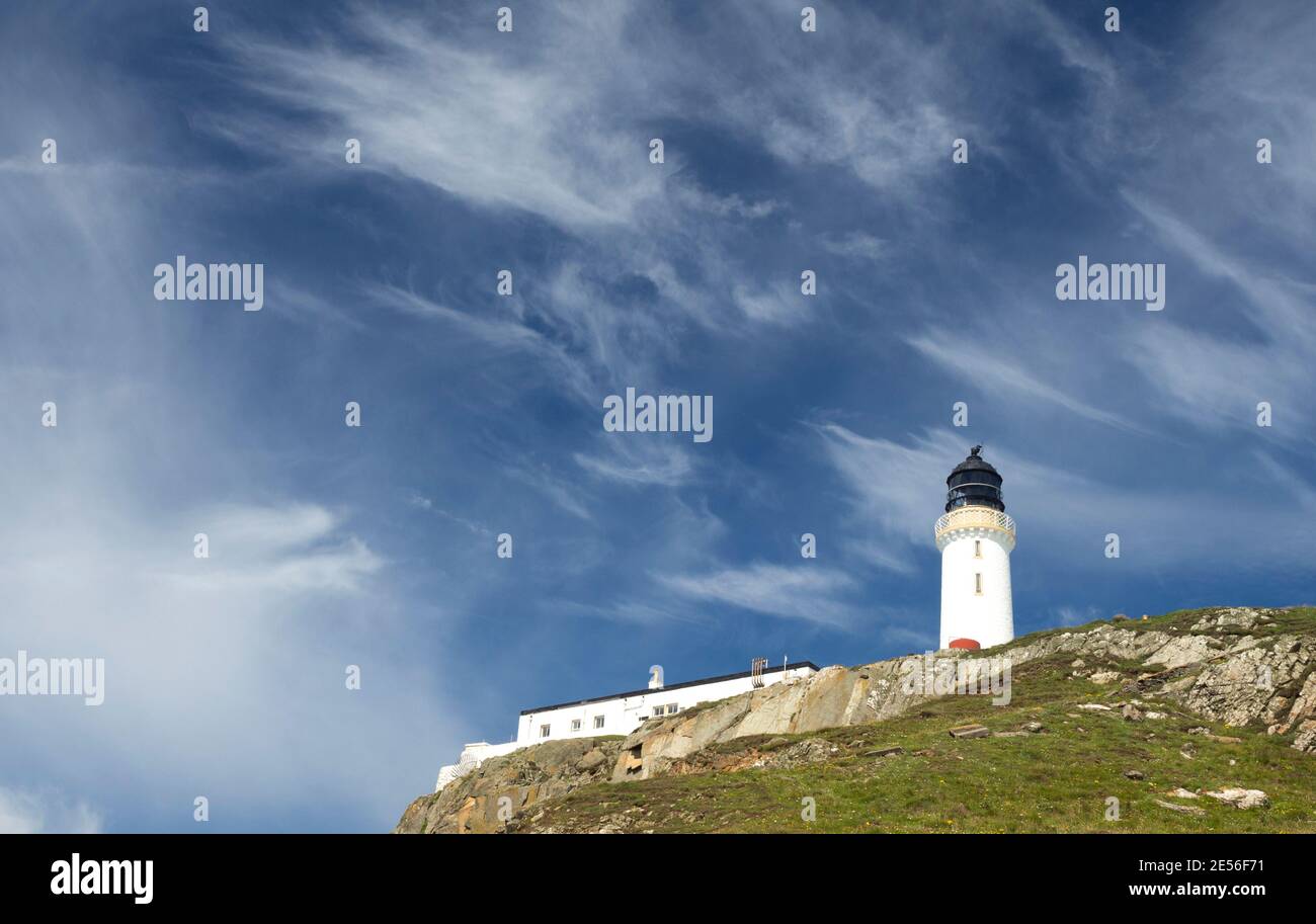 Le phare du Mull de Galloway en Écosse. Banque D'Images