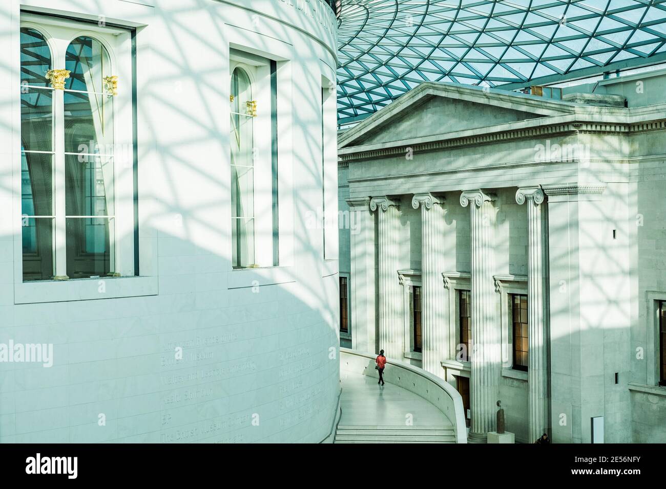 Vue sur la Grande Cour à l'intérieur du British Museum. Banque D'Images