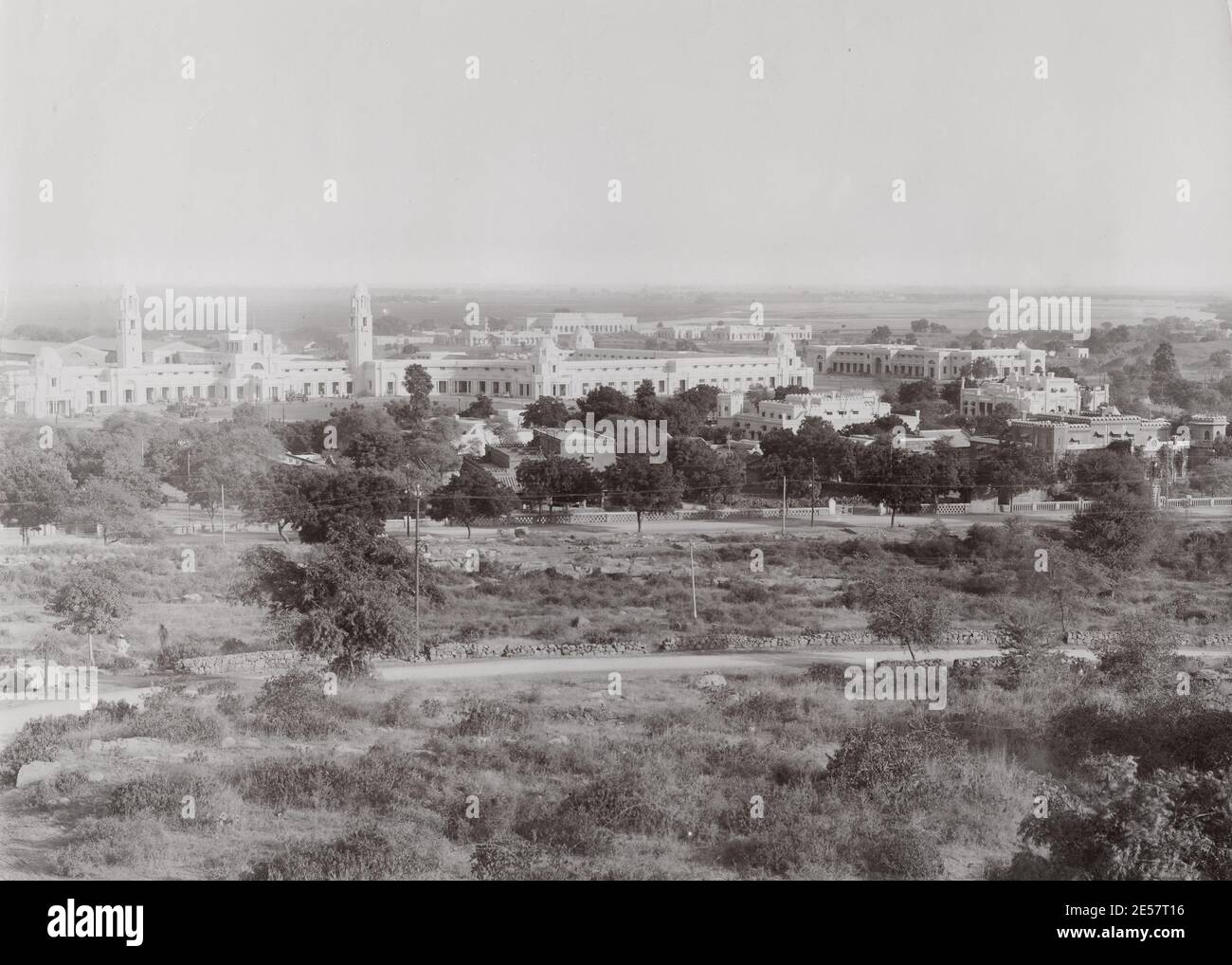 Début du XXe siècle - photo ancienne des bâtiments, New Delhi. Banque D'Images