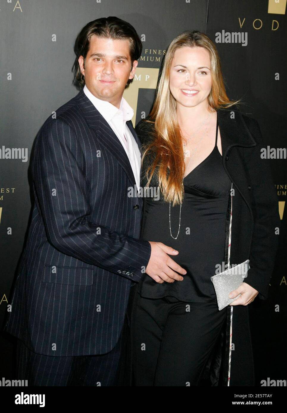 Donald Trump Jr. Et sa femme Vanessa Haydon arrivent sur le tapis rouge pour le lancement de la nouvelle vodka de Donald Trump aux deux à Hollywood, en Californie, le 01/17/07. [[sbd]] Banque D'Images