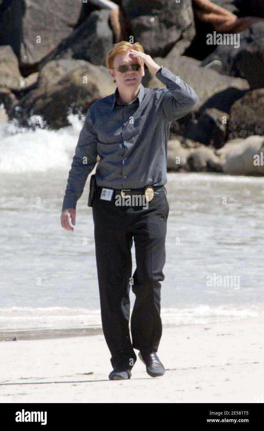 Exclusif !! CSI Miami films épisodes sur Miami Beach, les membres de la troupe incluent David Caruso, Khandi Alexander, Emily Procter et Rex Linn. 4/17/07. [[mab]] Banque D'Images