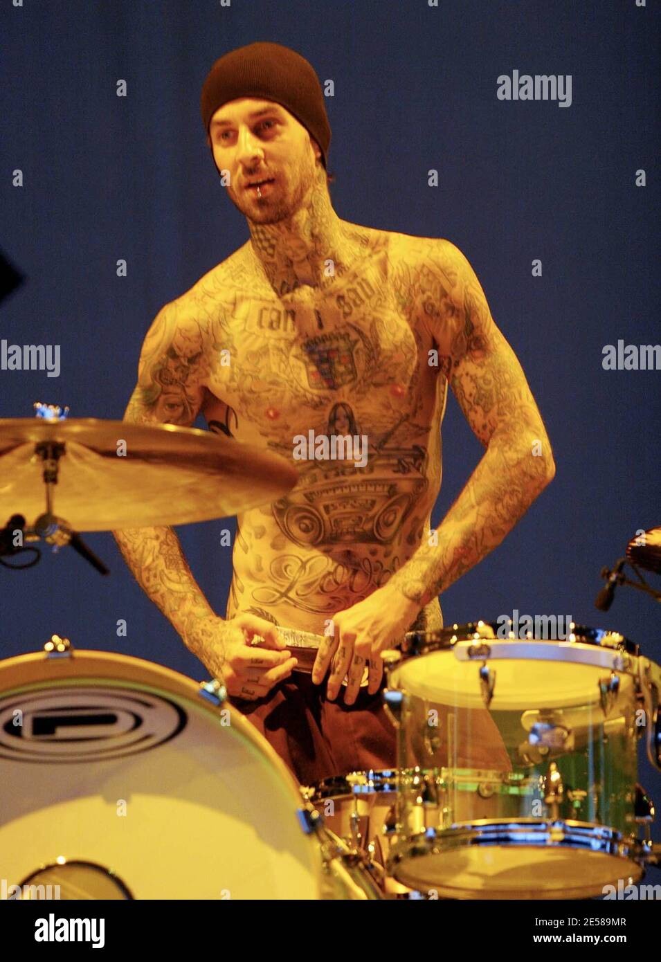 Travis Barker de +44 se produit en concert à l'amphithéâtre Sound Advice. West Palm Beach, Floride. 06/16/07 Sound Advice Amphitheatre, West Palm Beach FL. [[FAM]] Banque D'Images