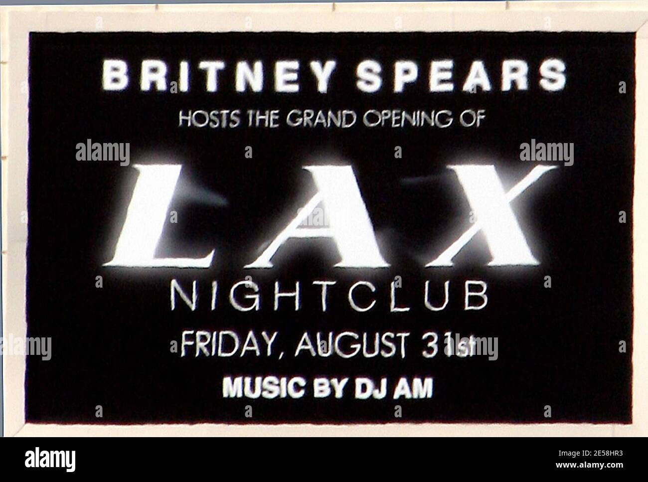 Britney Spears est sur le point de prendre Sin City par la tempête. Le chanteur troublé accueille l'ouverture de la nouvelle discothèque LAX à l'hôtel Luxor. Las Vegas, Nevada 8/31/07. [[rac ral]] Banque D'Images