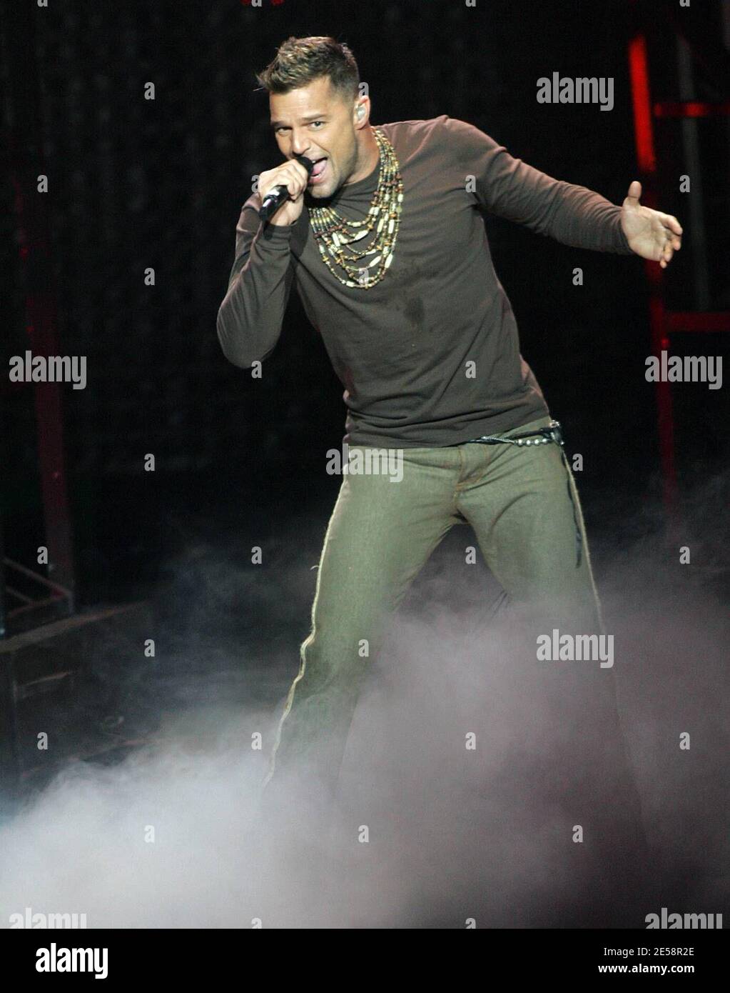 Ricky Martin se produit en concert au Fillmore Miami Beach au Jackie Gleason Theatre, Miami Beach, Floride 10/10/07. [[fa]] Banque D'Images