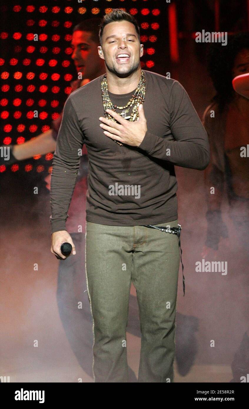 Ricky Martin se produit en concert au Fillmore Miami Beach au Jackie Gleason Theatre, Miami Beach, Floride 10/10/07. [[fa]] Banque D'Images