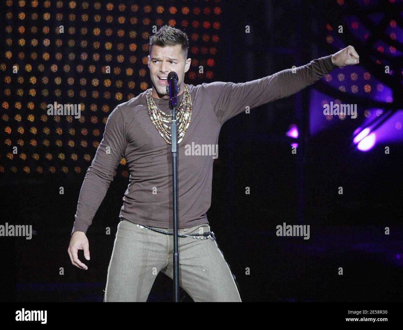 Ricky Martin se produit en concert au Fillmore Miami Beach au Jackie Gleason Theatre, Miami Beach, Floride 10/10/07. [[fa]] Banque D'Images