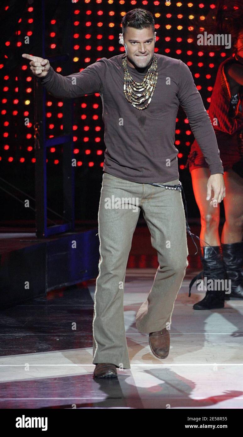 Ricky Martin se produit en concert au Fillmore Miami Beach au Jackie Gleason Theatre, Miami Beach, Floride 10/10/07. [[fa]] Banque D'Images