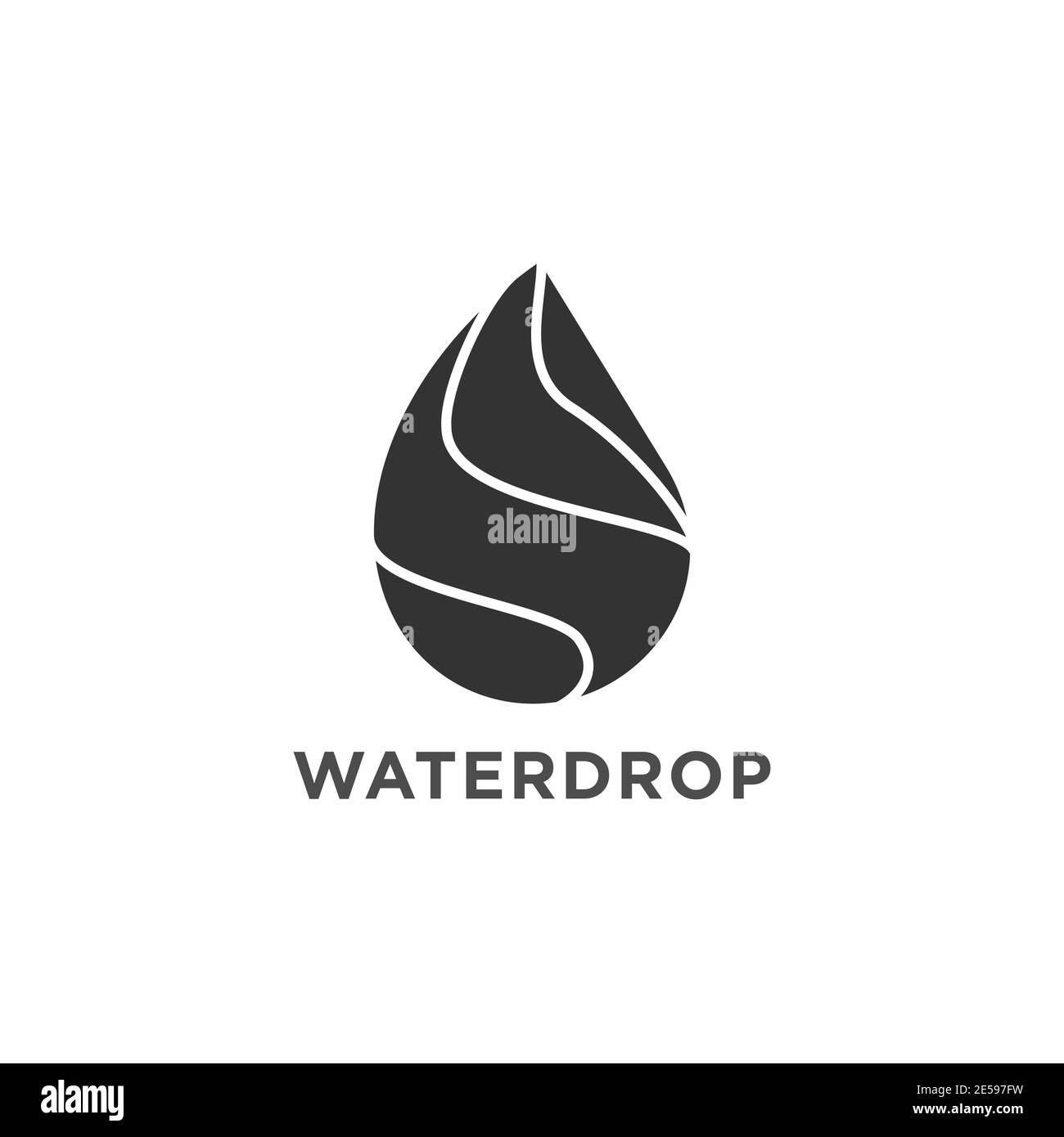 Goutte d'eau logo design modèle vectoriel Blue droplet aqua Illustration de Vecteur
