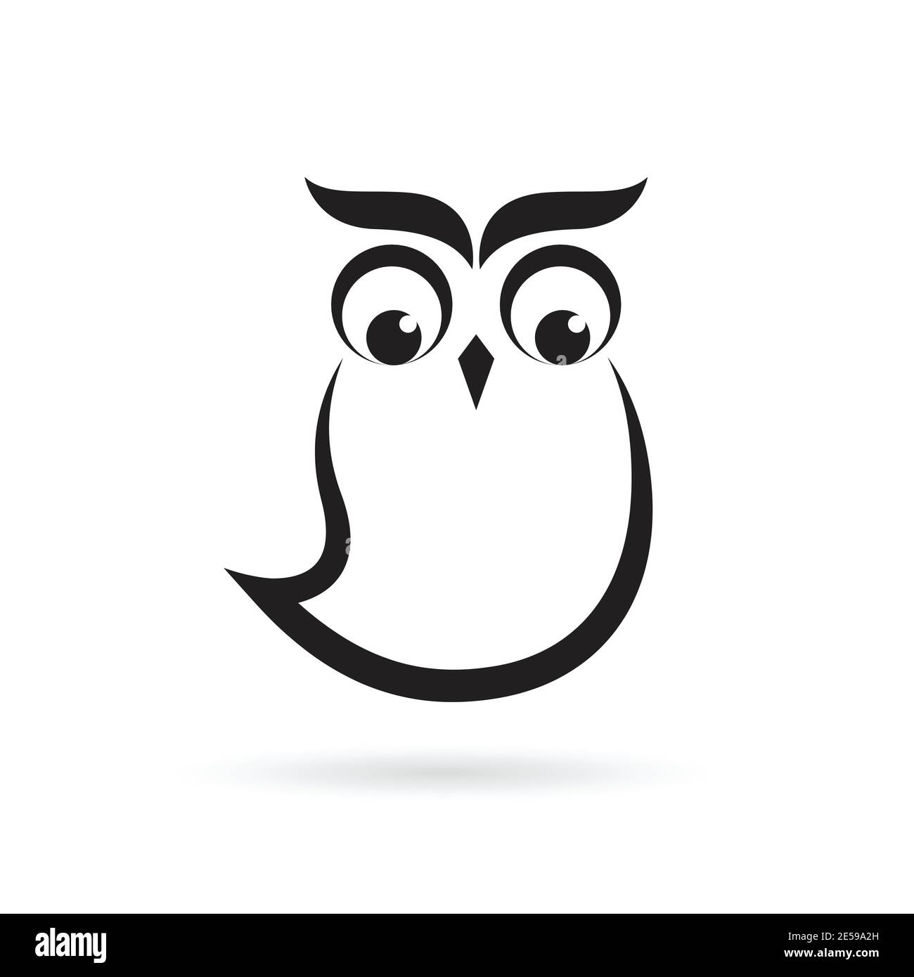 Images vectorielles du motif hibou sur fond blanc. Hibou vectoriel pour votre conception. Illustration de Vecteur