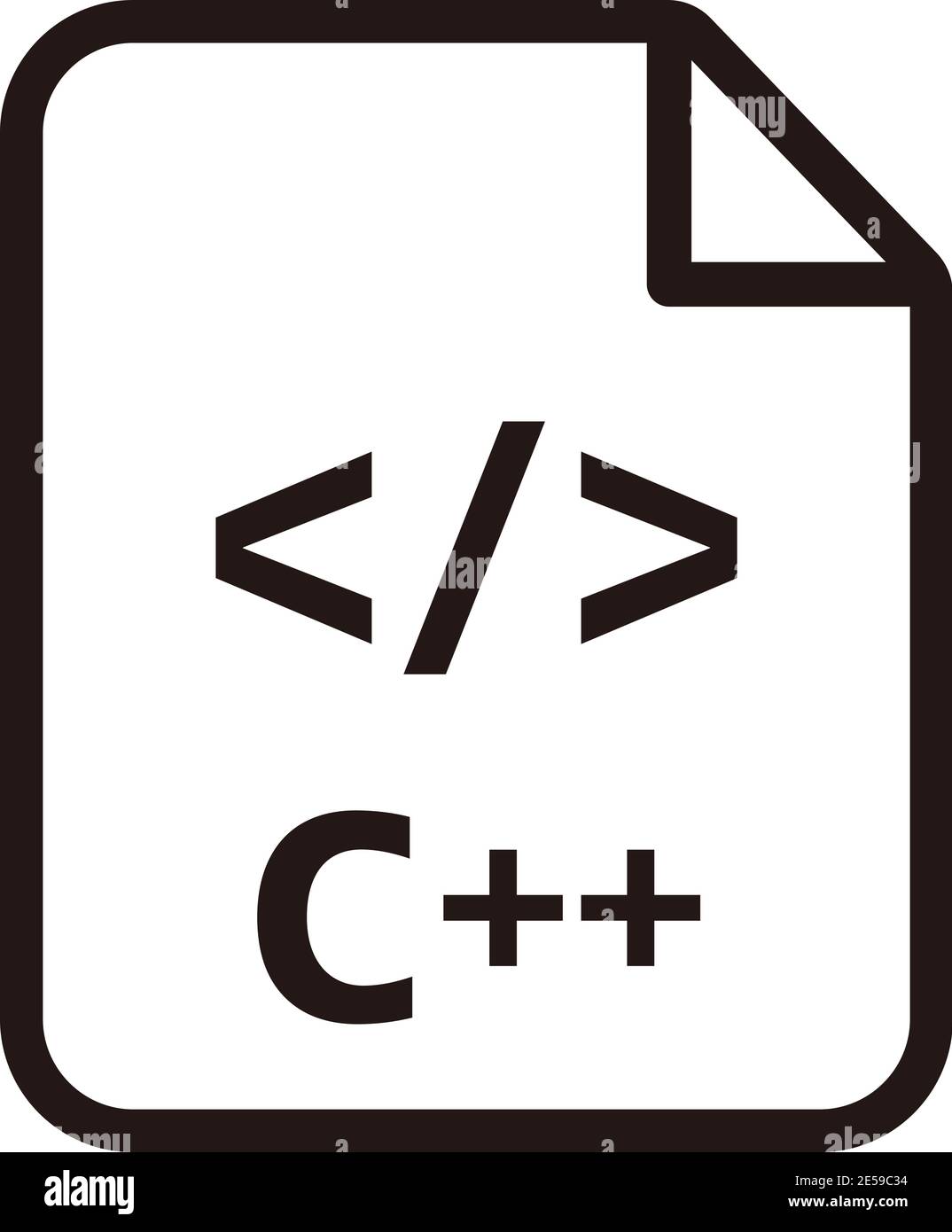 Icône C++ | illustration de l'icône vectorielle du langage de programmation principal Illustration de Vecteur