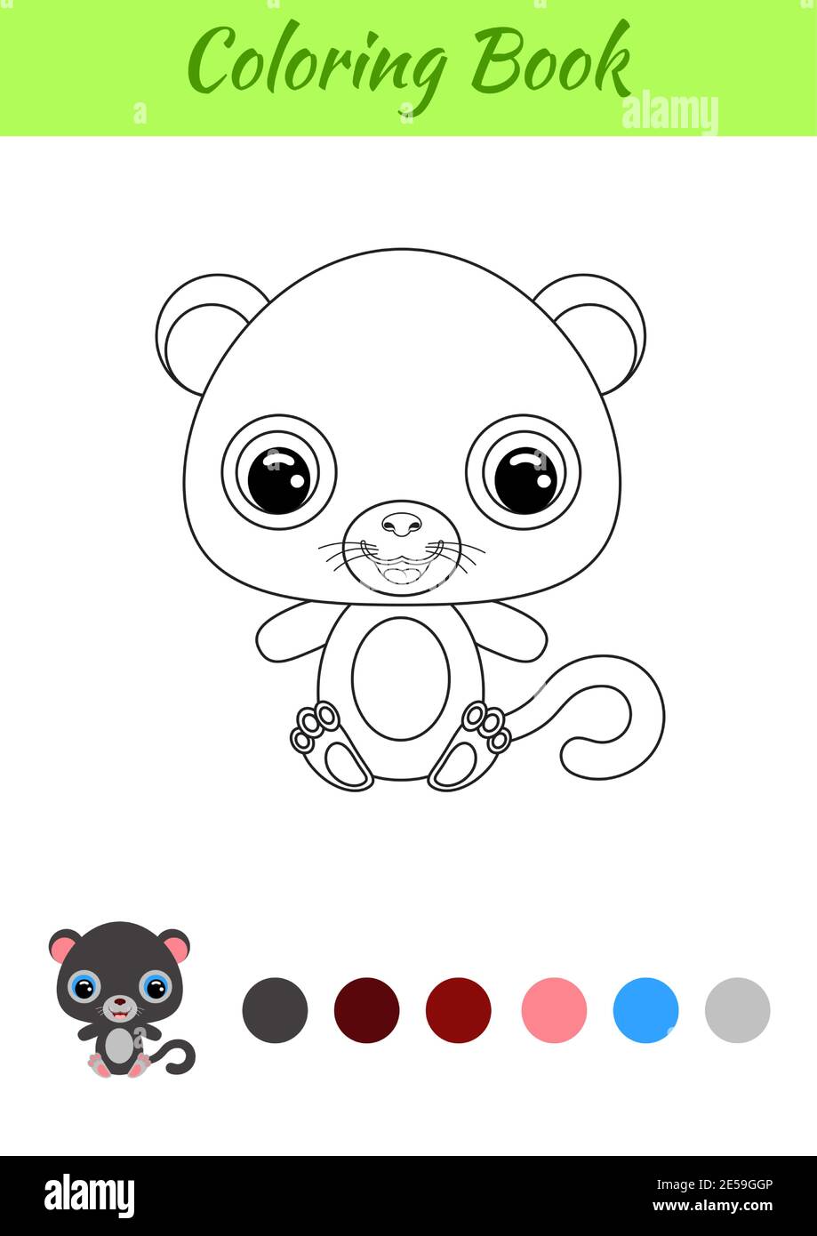 Livre De Coloriage Petite Panthere De Bebe Assis Page De Coloriage Pour Enfants Activite Educative Pour Les Enfants D Age Prescolaire Et Les Tout Petits Avec Un Animal Mignon Image Vectorielle Stock Alamy