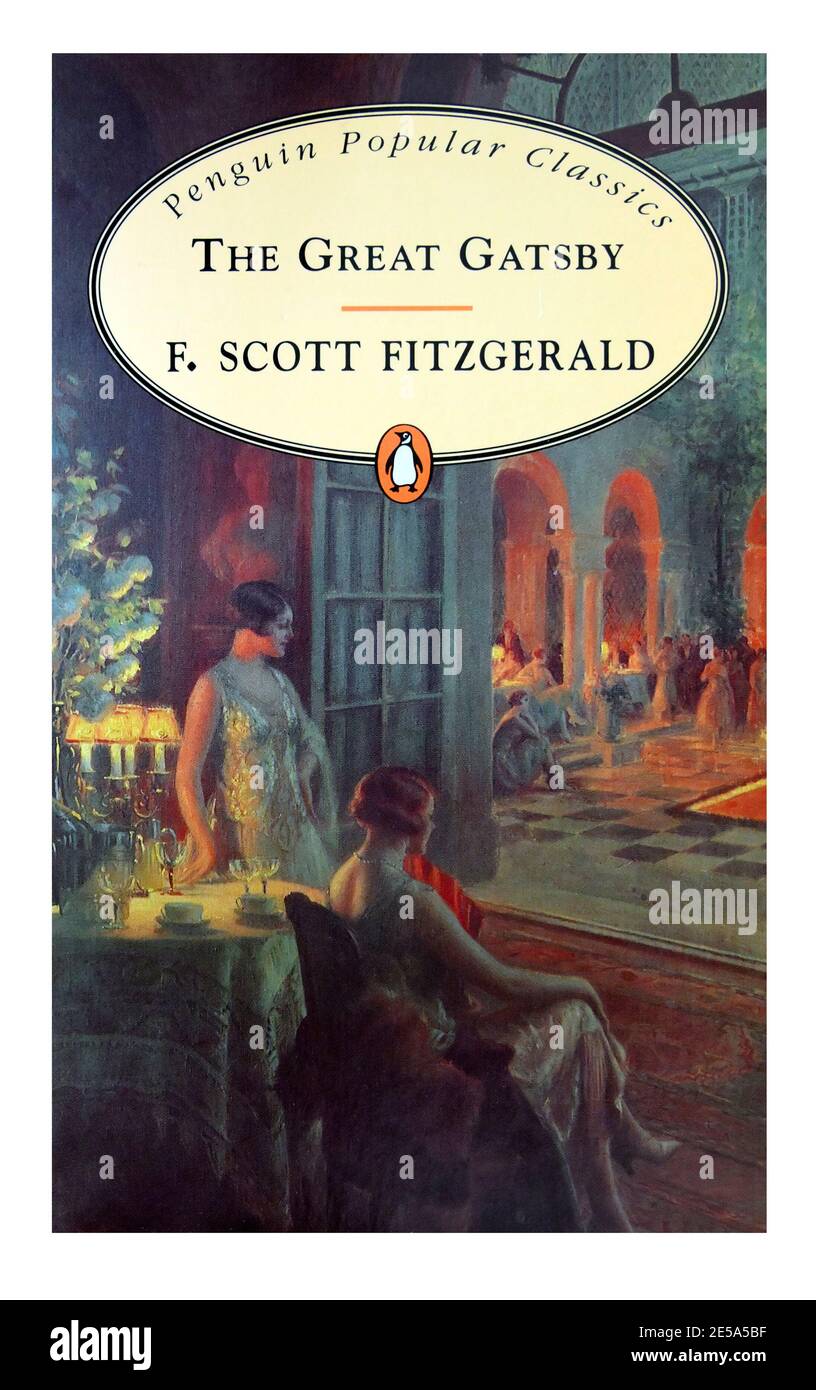 Couverture de livre 'The Great Gatsby' par F.Scott Fizgerald. Banque D'Images