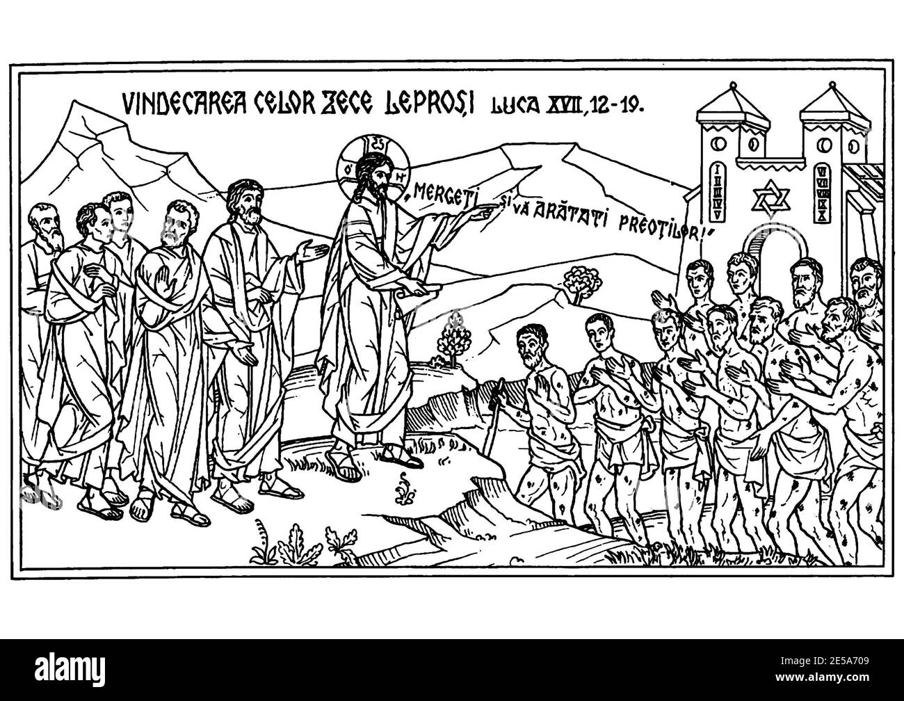 en-têtes de livre de l'évangile orthodoxe Banque D'Images