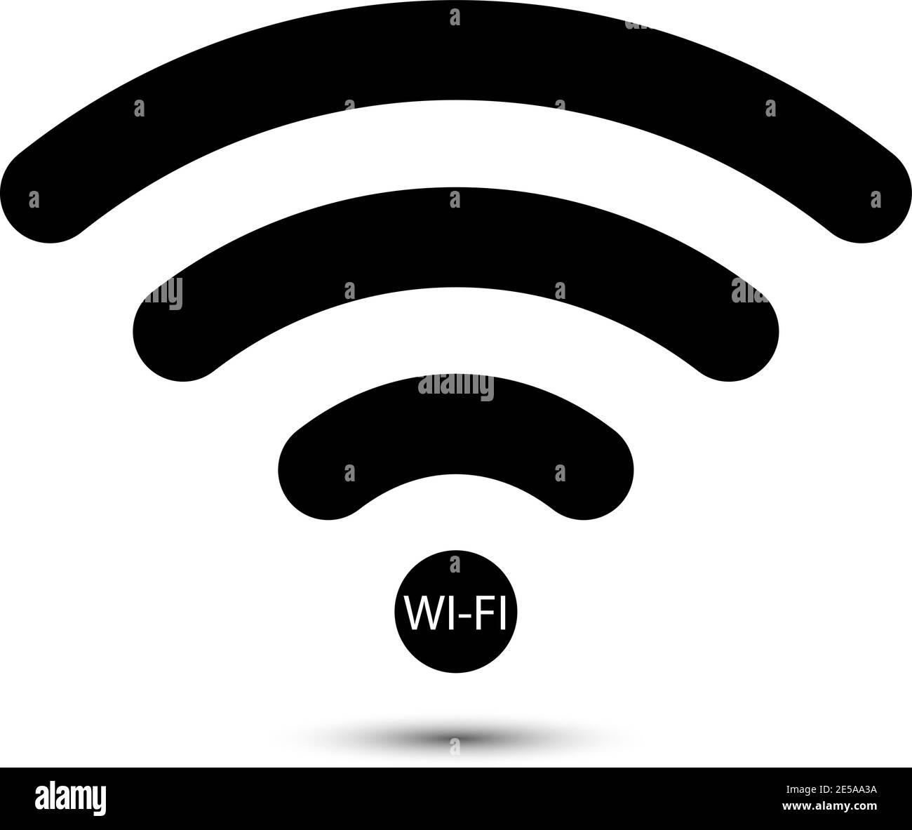 Wi-Fi - icône Vector. Wi-fi dans un design plat. Eps10 Illustration de Vecteur