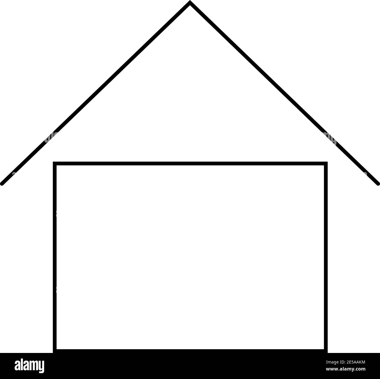 Accueil - icône Vector. Icône de vecteur de ligne de maison Illustration de Vecteur