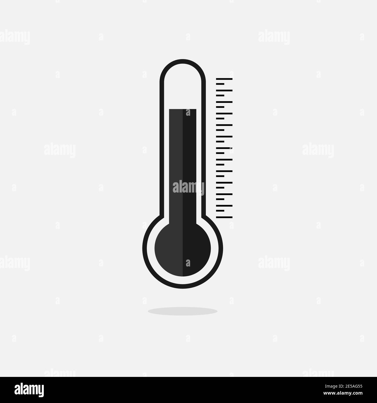 Icône de vecteur de thermomètre de style plat. Icône du thermomètre. Eps10 Illustration de Vecteur