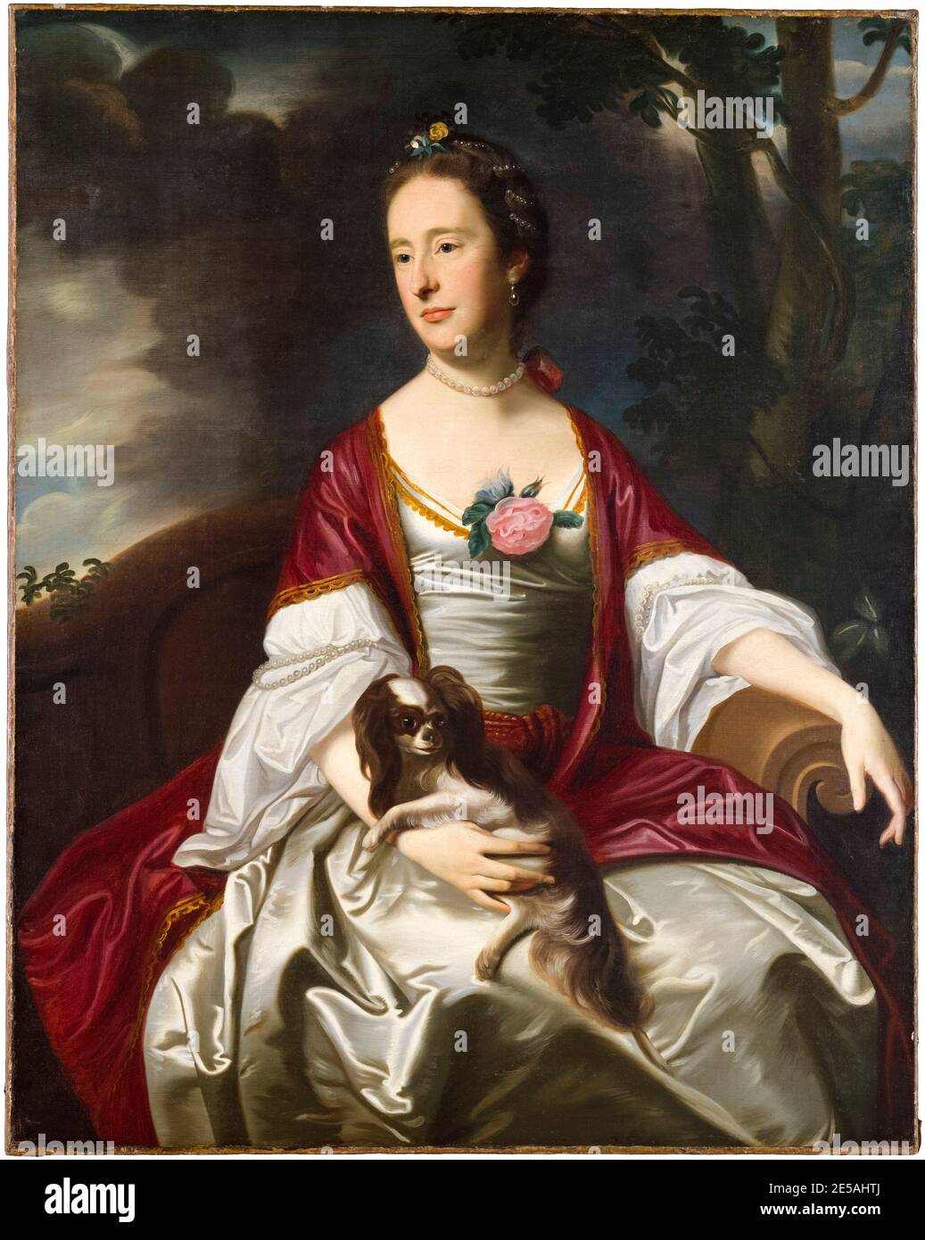 John Singleton Copley, Mme Jerathmael Bowers, (Mary Sherburne, 1735–1799), portrait, vers 1763 Banque D'Images John Singleton Copley, Mme Jerathmael Bowers, (Mary Sherburne, 1735–1799), portrait, vers 1763 Banque D'Images