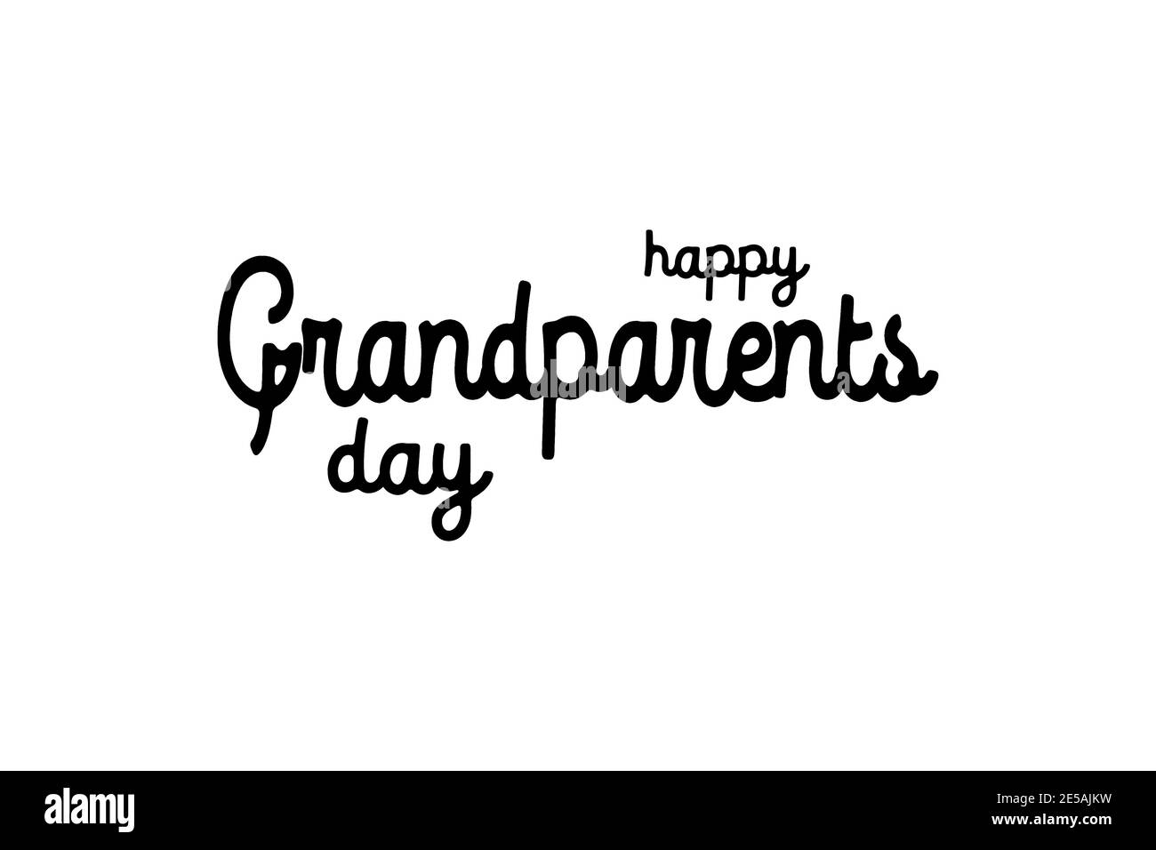 Texte Happy Grandparents Day sur fond blanc. Eps10 Illustration de Vecteur