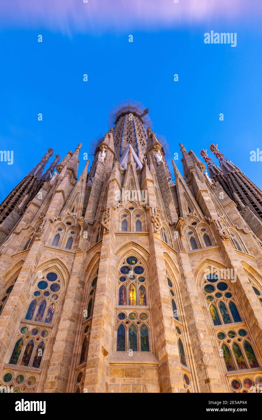 Basilique de la Sagrada Familia, Barcelone, Catalogne, Espagne Banque D'Images