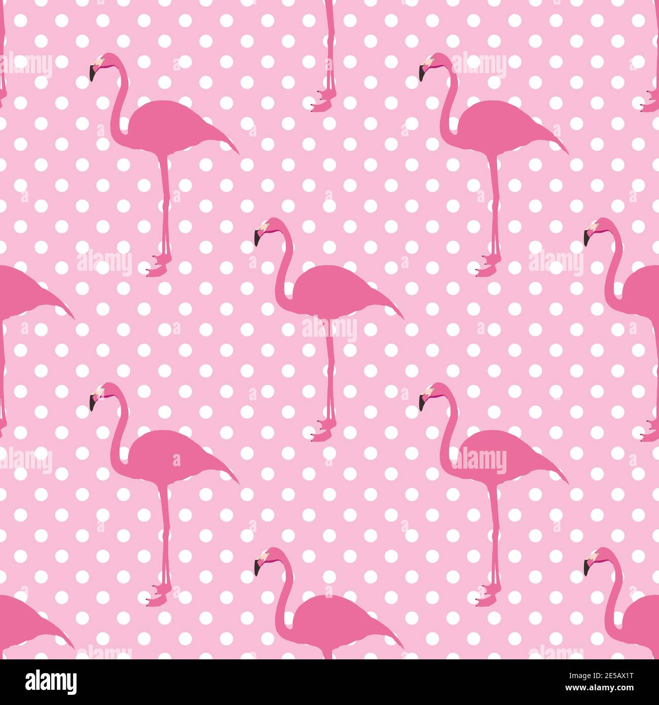 Motif estival sans coutures avec flamants roses. Illustration de Vecteur