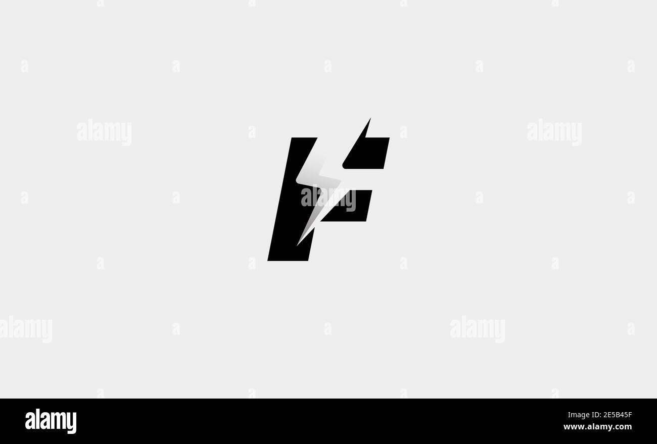 Lettre F Bolt logo Vector Design icône Illustration Banque D'Images