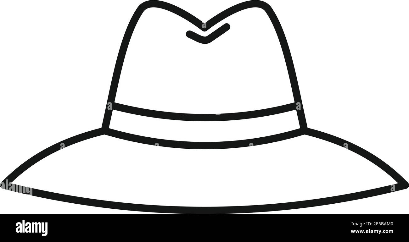 Icône de chapeau d'enquêteur, style de contour Image Vectorielle Stock -  Alamy