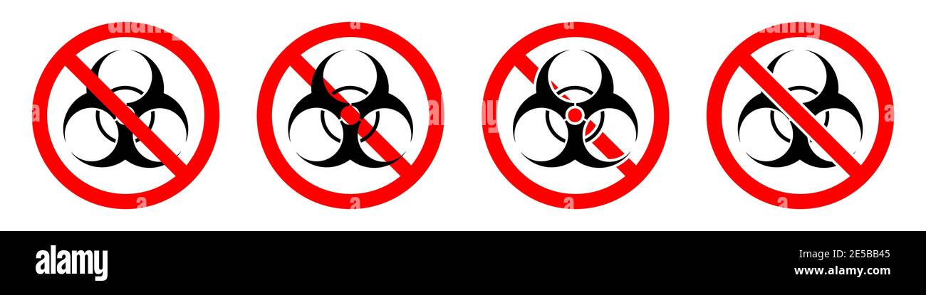 Arrêter le signe toxique. Icône de danger biologique. Mise en garde. Les substances toxiques sont interdites. Illustration vectorielle. Illustration de Vecteur